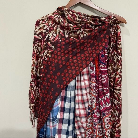 Scarf Bundle 6 Scarves Plaid Abstract Reversible Oblong Lot Collection - Picture 7 of 7